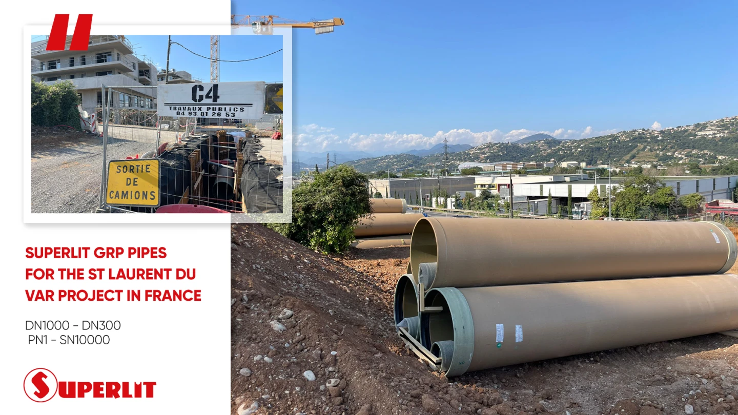 St Var SUPERLIT Tuyaux PRV dans le Projet St Laurent du Var en France | Superlit