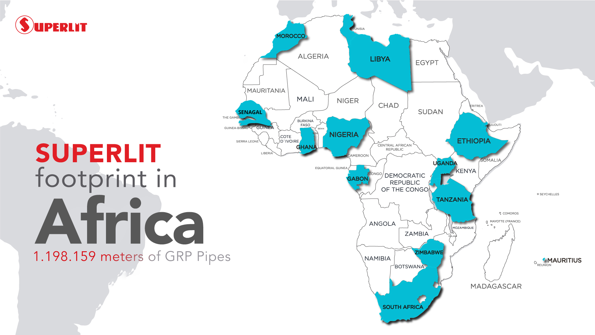 Superlit Africa map